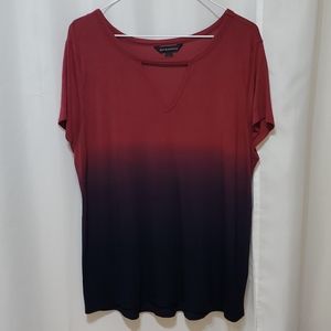 Rock & Republic Keyhole Ombré Top sz XL